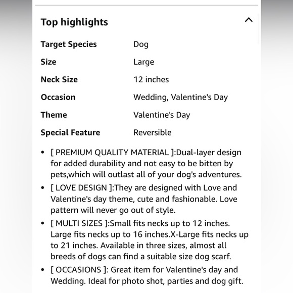 Realeaf Dog Bandana, Triangle Reversible Love Pet Scarf for boys or girls,NWT - Picture 6 of 9